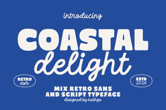 Discover Coastal Delight: A Typeface Duo for Nostalgic Designs